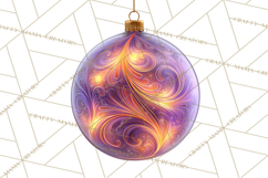 Neon Christmas Ornaments Clipart, Vivid Holiday Decor Png Product Image 4