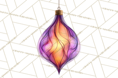 Neon Christmas Ornaments Clipart, Vivid Holiday Decor Png Product Image 5