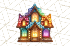 Neon Christmas Ornaments Clipart, Vivid Holiday Decor Png Product Image 2
