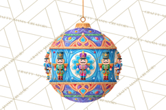 Neon Christmas Ornaments Clipart, Vivid Holiday Decor Png Product Image 4