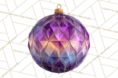 Neon Christmas Ornaments Clipart, Vivid Holiday Decor Png Product Image 2