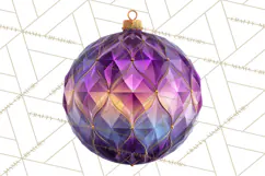 Neon Christmas Ornaments Clipart, Vivid Holiday Decor Png Product Image 2