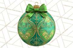 Neon Christmas Ornaments Clipart, Vivid Holiday Decor Png Product Image 4