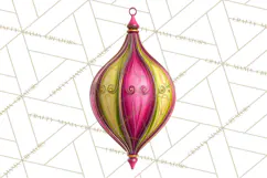 Neon Christmas Ornaments Clipart, Vivid Holiday Decor Png Product Image 5