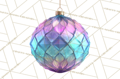 Neon Christmas Ornaments Clipart, Vivid Holiday Decor Png Product Image 3