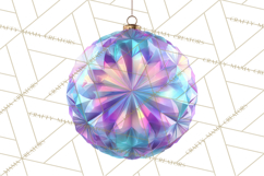 Neon Christmas Ornaments Clipart, Vivid Holiday Decor Png Product Image 4