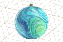 Neon Christmas Ornaments Clipart, Vivid Holiday Decor Png Product Image 2