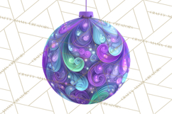 Neon Christmas Ornaments Clipart, Vivid Holiday Decor Png Product Image 2