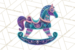 Neon Christmas Ornaments Clipart, Vivid Holiday Decor Png Product Image 3