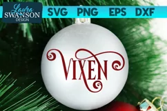 Reindeer Vixen SVG Cut File | Christmas Ornament SVG Product Image 1