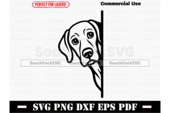 Peering Vizsla Dog Design SVG PNG DXF EPS PDF Product Image 1