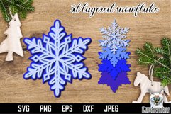 Multilayered snowflake svg bundle. Premium svg cut files. Product Image 4