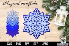 Premium paper cutting files SVG bundle, Christmas snowflakes Product Image 4