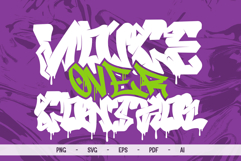Voice Over Control - Graffiti Drip Style Vector Design Product Image 2