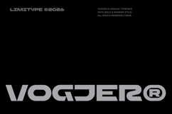 Vogjer - Bold Futuristic Font Product Image 1