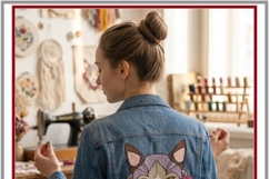 Cat Photostitch Machine Embroidery Vogue Meow Fashion Design Product Image 4