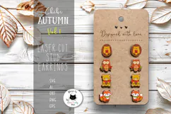 Chibi Fall Stud Earrings Vol.1 | Kawaii Earrings SVG Product Image 1