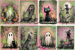 25 Glowing Halloween goth Digital Paper 8.5x11 JPG journa Product Image 4