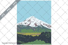 Lanin Volcano between Argentina and Chile WPA Art Deco Product Image 1