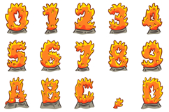 Volcano Flame Doodle Font Fire Lettering ABC PNG SVG Type Product Image 2