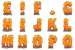 Volcano Flame Doodle Font Fire Lettering ABC PNG SVG Type Product Image 3