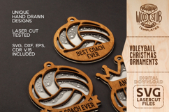 Voleyball Ornament SVG, Christmas Ornaments SVG Product Image 2