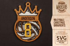 Voleyball Ornament SVG, Christmas Ornaments SVG Product Image 4