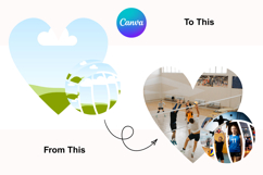 Volleyball Canva Frame Photo Collage Editable Template Product Image 4