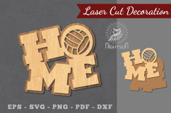 Volleyball Home Laser Cut Decoration Product Image 1