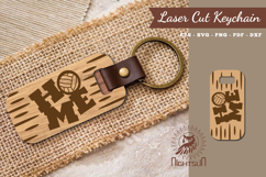 Volleyball Home Laser Cut Keychain SVG Product Image 1