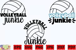 Volleyball Junkie SVG | Volleyball SVG | Sport SVG | Junkie Product Image 1