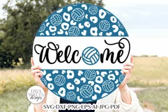 Welcome Volleyball SVG | Sports Door Hanger Design Product Image 1