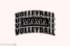 Volleyball Mam SVG, Baseball Mom Varsity T-shirt Design Product Image 1