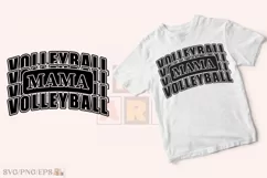 Volleyball Mam SVG, Baseball Mom Varsity T-shirt Design Product Image 2