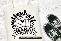 Volleyball Mom SVG | Retro Checkered Volleyball PNG for Mom Product Image 2