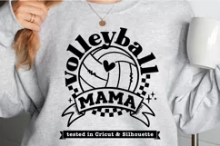 Volleyball Mom SVG | Retro Checkered Volleyball PNG for Mom Product Image 3