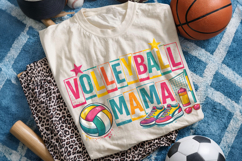 Retro Volleyball Mama PNG, Volleyball Sublimation Design Product Image 2