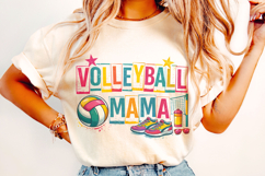 Retro Volleyball Mama PNG, Volleyball Sublimation Design Product Image 3