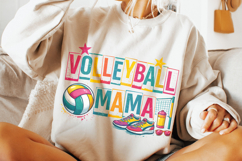 Retro Volleyball Mama PNG, Volleyball Sublimation Design Product Image 4