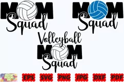 Volleyball Mom Squad SVG | Volleyball Mom SVG |Mom Squad SVG Product Image 2