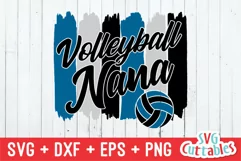 volleyball svg file with brushstrokes and volleyball