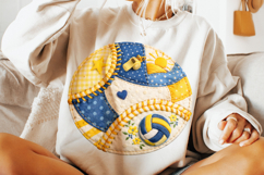 Volleyball Patchwork PNG, Volleyball Mama PNG, Sports PNG Product Image 4