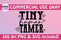 Tiny Human Tamer svg, Preschool Teacher svg cut file Product Image 3