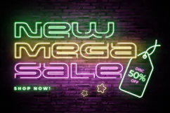 VOLTA - Neon Light Party Font Product Image 2
