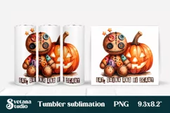 Halloween tumbler wrap | Voodoo doll PNG Product Image 2