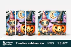 Halloween tumbler wrap | Voodoo doll PNG Product Image 4