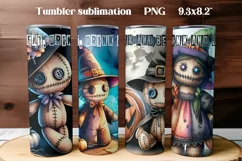 Halloween tumbler wrap | Voodoo doll PNG Product Image 1