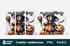 Halloween tumbler wrap | Voodoo doll PNG Product Image 5