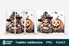 Halloween tumbler wrap | Voodoo doll PNG Product Image 3