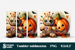 Halloween tumbler wrap | Voodoo doll PNG Product Image 2
